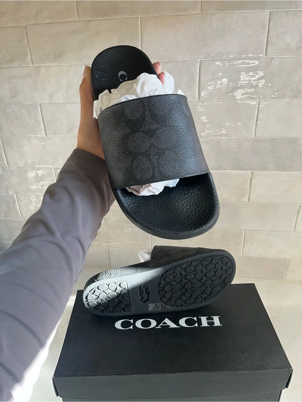 Coach slide sandals